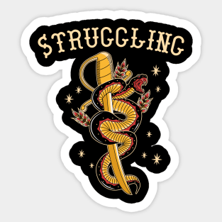 Struggling Sticker